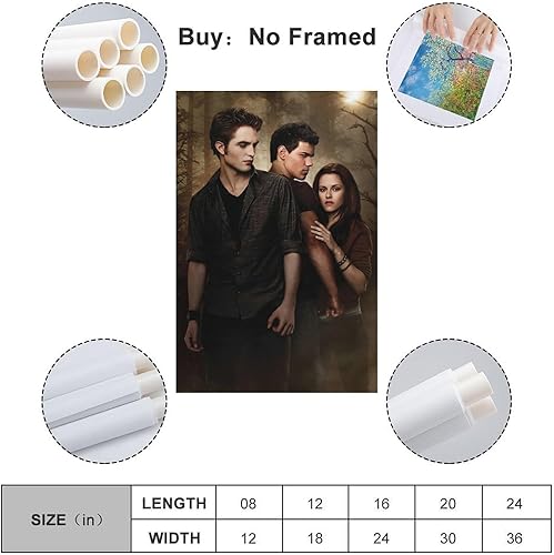 URIWYR Twilight Poster mural esthétique vintage - Peinture décorative pour salon, chambre à coucher - 20 x 30 cm - Style rétro - Sans cadre - Nail Gallerys