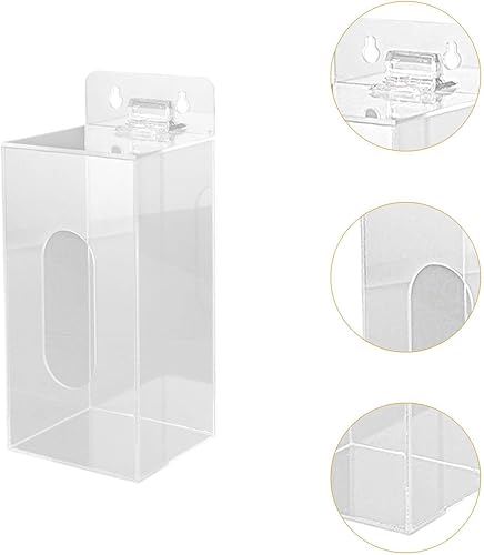 SiaBiced Support de Distributeur à Gants Jetables en Acrylique, Support Gant pour Gants jetables Transparente, Boîte de Table Claire pour Bouchons d'oreille Gants Gants pour Couverture, 1 Grille - Nail Gallerys