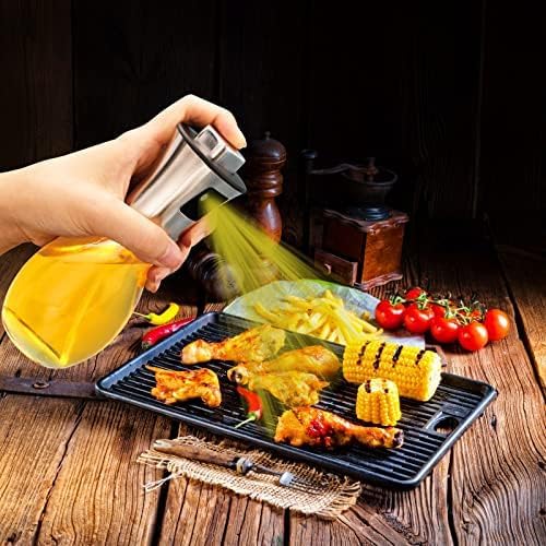 Miiepls Pulvérisateur d'huile en Verre Portable, 1 Pièces Vaporisateur Huile Bouteille de Distributeur d'huile d'olive pour Barbecue, Salade, Cuisine, Pâtes, Pain de Cuisson, etc. (200 ML) - Nail Gallerys