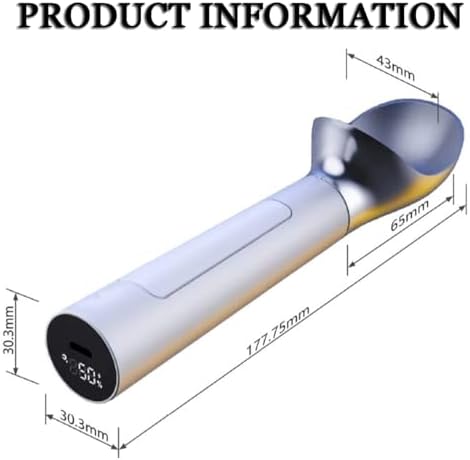 Cuillère à glace chauffante, outil portable portable avec affichage numérique, étanche, rechargeable par USB, température réglable, 8 heures d'utilisation sur une seule charge - Nail Gallerys