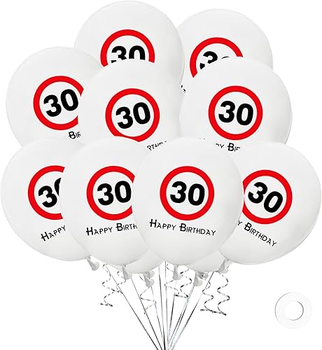 DazzJoy Lot de 20 ballons décoratifs pour le 50e anniversaire - Décoration d'anniversaire 50 ans - Ballons Happy Birthday - Décoration du 50e anniversaire - Panneau de signalisation - Ballons - Nail Gallerys