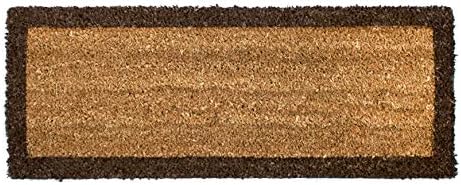 Emmevi Paillasson en fibre de coco naturelle avec envers antidérapant, tapis, protège marche cm 27x70 vert - Nail Gallerys