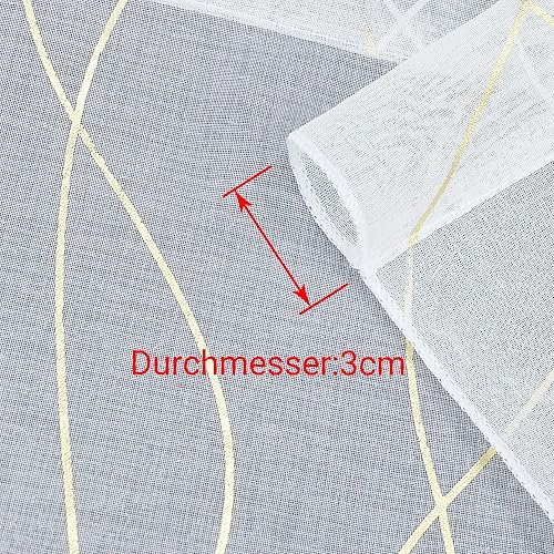 Delien Rideau brise-bise moderne - Pour porte - Avec motif ondulé - Pour cuisine - Avec pompons - Avec cordon - 1 pièce (l x H x P) - 60 x 120 cm - Doré - Nail Gallerys