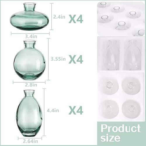 SAWOAKE Lot de 6 petits vases à bourgeons en verre en vrac, mini vases à fleurs pour centres de table, décorations de table, décoration de mariage, réception, maison, (transparent) (3, transparent) - Nail Gallerys