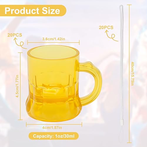 Druuzyl Verres à Shot en Plastique 20 Pièces Verres à Shot pour Mariée, Collier de Verre à Liqueur en Plastique avec Chaîne, Réutilisables Collier de Verre à Shot pour Fête de Bachelorette Mariage - Nail Gallerys