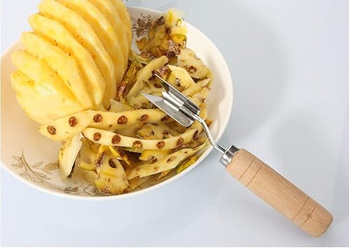 Egurs Ananas en Acier Inoxydable Couteau Ananas éplucheur Ananas Fourche v-Type Yeux Ananas Pelle Cuisine Fruit de Coupe Gadget - Nail Gallerys