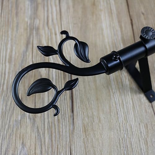 MagiDeal Paire Embout de Tringle à Rideau de Branche en Métal Décoration Tête pour Rideau de Fenêtre Maison 22mm, Noir - Nail Gallerys