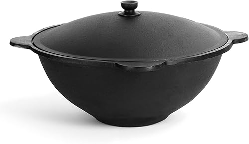Kazan Chaudron en fonte 10 l, casserole Kazan en fonte, pot en fonte, 10 l, 10 l - Nail Gallerys