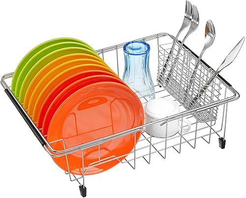 SANNO Organiseur d'argenterie – Porte-ustensiles en acier inoxydable pour cuisine argenterie - Nail Gallerys