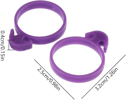 SENRISE Lot de 100 attaches réutilisables en silicone pour poche à douille - Multicolore - Nail Gallerys