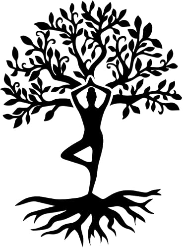 SUPERDANT Stickers Muraux de Yoga Arbre de Vie Décalcomanies Murales en Vinyle Yoga Décoration Murale Yoga Autocollant Adhésif Décorations D'Art en Vinyle DIY - Nail Gallerys