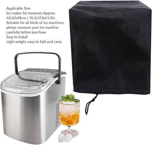 Topiky Housse de Machine à Glaçons, 42 X 32 X 38 Cm, Housse de Machine à Glaçons, étanche à la Poussière, Housse Anti-poussière pour Machine à Glaçons Portable, Machine à Glaçons - Nail Gallerys