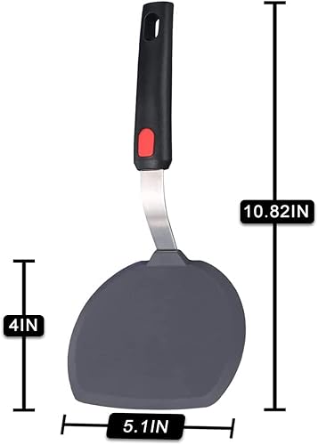Tenta Kitchen Spatule en silicone antiadhésive pour la cuisine et la pâtisserie-Spatule à oeufs en caoutchouc résistante à la chaleur 600°F Vert - Nail Gallerys
