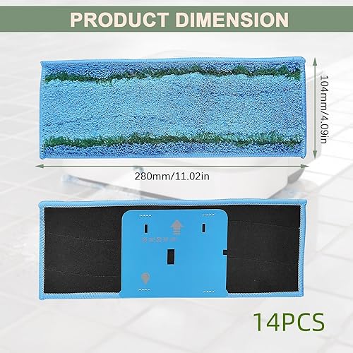 14 Pièces De Nettoyage Humides Lavables pour Irobot Jet M6, Chiffon De Nettoyage En Microfibre RéUtilisable, Produits Et Accessoires De nettoyage pour DifféRents Types De Sols - Nail Gallerys