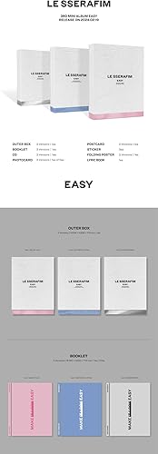 LE SSERAFIM - EASY 3rd Mini Album+Store Gift (Vol.3 SHEER MYRRH ver.) - Nail Gallerys