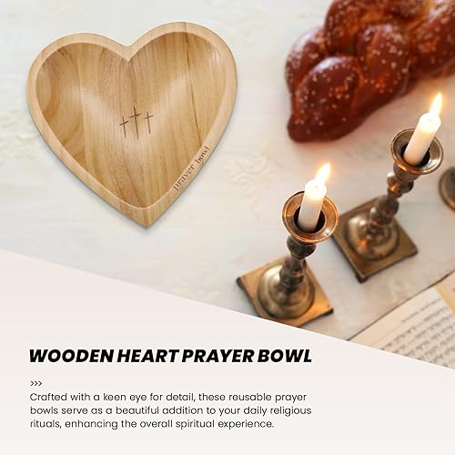 Exogio Decoratif Bol en Bois, Plateau de Service Forme de Cœur, Bol de Prière, Coupelle en Forme de Cœur en d'olivier, Plateau de Service pour Les Fruits et Les collations - Nail Gallerys