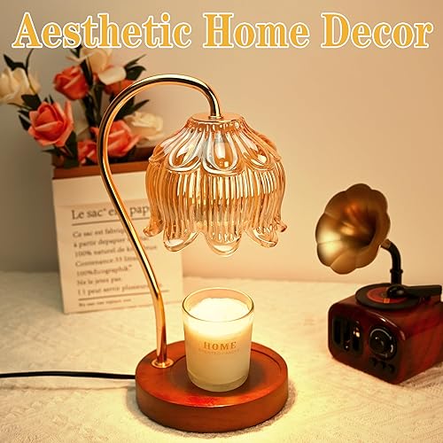 NONVJJ Lampe chauffe-bougie avec variateur de minuterie, compatible avec diverses bougies, cadeaux pour femme, lampe chauffe-bougie pour chambre à coucher vintage, décoration d'intérieur, lampe bougie - Nail Gallerys