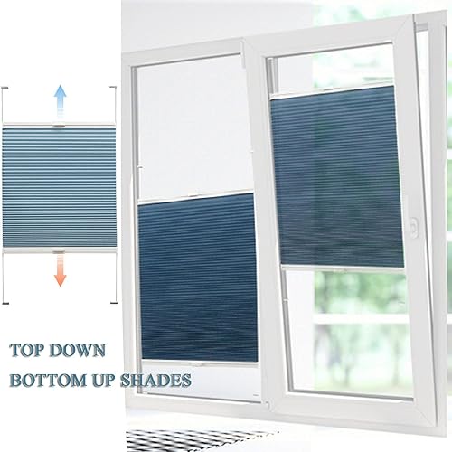 YHBZ Stores Nid d'abeille pour fenêtres,100% Stores cellulaires occultants,Rideaux occultant sans Fil,Stores De Haut en Bas,De Bas en Haut,pour Maison,Salle de Bain,véranda,A-85x200cm/33.5 * 78.7in - Nail Gallerys