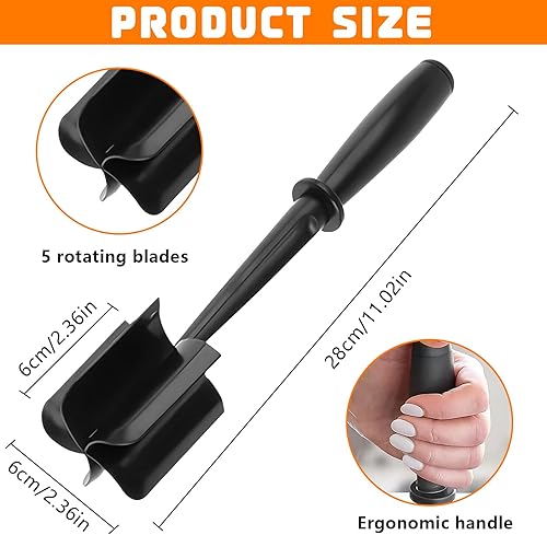 XTUDOU® 3 Pièces Hachoir à Viande, Minced Meat Masher Multifonctionnel RéSistant à La Chaleur Minced Meat Chopper pour Viande de Hamburger/Boeuf Haché/Dinde - Nail Gallerys