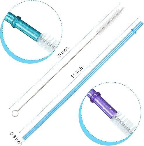 48 Pièces Pailles en Plastique avec Drapeaux Team Bride Pailles à Paillettes Paille à Boire Réutilisable Épais sans BPA Accessoires de Paille (Or, Bleu Foncé, Violet, Rouge, Blanc, Vert) - Nail Gallerys