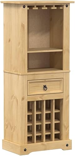 Générique Casier à vin Corona 56x35x120 cm Bois Massif de pin, Meubles, Armoires & Meubles de Rangement, Caves à vins & spiritueux, Brun, 22.5 KG, 4005686 - Nail Gallerys