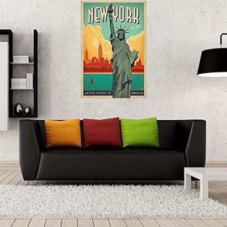 Fabulous Affiche Poster New York USA Affiche Poster Vintage Voyage Art Deco 30's - Nail Gallerys