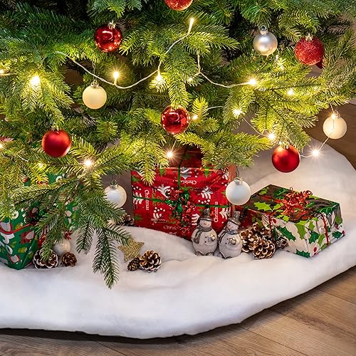 com-four® Tapis de Neige pour Les décorations de Noël - Neige Artificielle pour décoration et l'artisanat - Tapis Noël (Tapis Blanc - 240cm) - Nail Gallerys