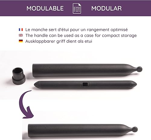 Mastrad - Rateau à crêpes - Silicone - Manche articulé - N'endommage Pas la poêle - Noir - F12500 - Nail Gallerys
