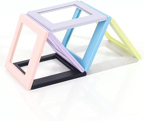 Berfea Mini album photo magnétique coloré pour réfrigérateur compatible avec les appareils photo instantanés Polaroid Fujifilm Instax Square SQ40 SQ1 SQ6 SQ20 SQ10, 7 cadres et 6 supports à clip - Nail Gallerys