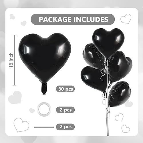 DecoGlee Lot de 30 ballons en forme de cœur violet clair de 45,7 cm en Mylar pour décoration d'anniversaire, Saint-Valentin, mariage, fête prénuptiale, anniversaire de mariage, fiançailles - Nail Gallerys