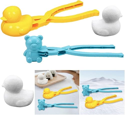 AMZLORD Moule à Riz Canard DIY Machine à Boules de Neige Accessoires Bento avec Poignée Neige d'hiver Forme de Riz Animal Mignon pour Enfants et Adultes (Couleur aléatoire) - Nail Gallerys