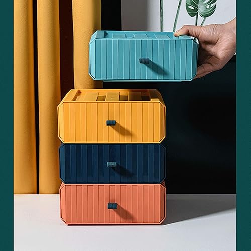 Tissting 4 Pièces BoîTe De Rangement Tiroir En Plastique éTagèRe, Boite Rangement Bureau Organisateur de Cosmétiques Tiroir de Maquillage Empilable pour Bureaux Coiffeuses Bureaux - Nail Gallerys