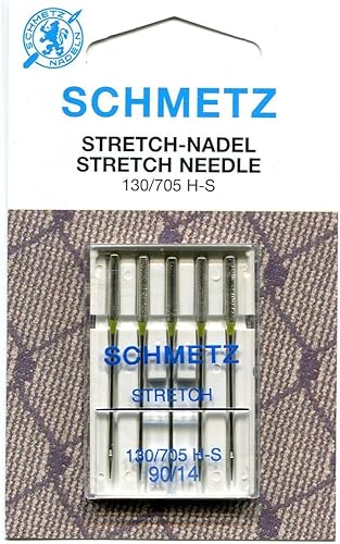Lot de 5 aiguilles Schmetz - Gamme Stretch Needle - Différentes tailles, 90/14 (Thickest) - Nail Gallerys