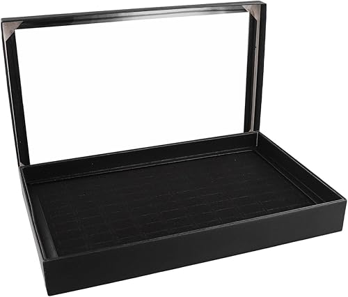 Étui simple mais fonctionnel et élégant pouvant contenir jusqu'à 100 bagues tout en les gardant bien rangées (noir) - Nail Gallerys