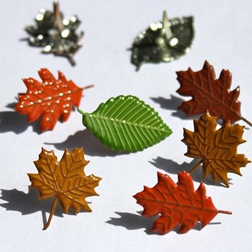 Eyelet Outlet Oeillet Prise Forme Feuilles Attaches parisiennes, Lot de 12 - Nail Gallerys