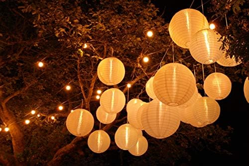 Lampion Blanc de Nylon 35 cm - Nail Gallerys