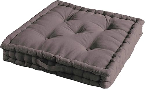 Coussin de Sol (60 x 60 x 10 cm) Pacifique Taupe, Coton - Nail Gallerys