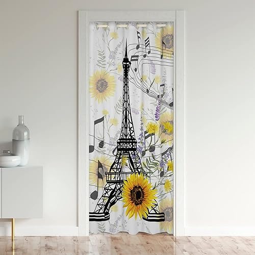 Rideau de porte mignon en forme de cerf pour intimité - 150 x 203 cm - Pour filles et garçons - Motif pattes d'ours et arbres - Pour chambre à coucher - Style exotique - Marron - Nail Gallerys
