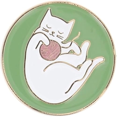 BOHIN France Minder-Aiguilles Thème Chat - Finition Brillante, Aimant en Métal pour Projets de Crochet ou Tricot, Rose - 1 Pièce - Nail Gallerys