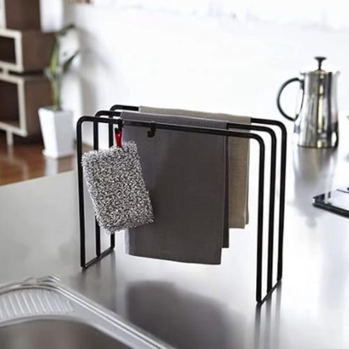 Porte-torchons, Porte-torchons de Cuisine, Porte-torchons en Fer, Porte-torchons pour comptoirs de Cuisine (Noir) - Nail Gallerys