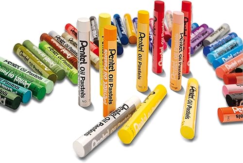 PENTEL 41654 Pastel Huile Corps Rond Enrobage Papier Non Salissant Diamètre 8mm Huile Phn Lot de 50 Assorties - Nail Gallerys