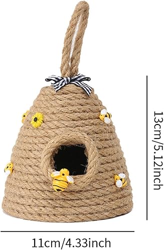 LOVIVER Décoration à Suspendre en Forme de Ruche, décoration de Ruche sur Le thème des Abeilles, décoration de Ruche tissée Artisanale créative, décoration de - Nail Gallerys