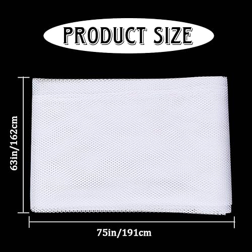 GORGECRAFT Tissu en Maille Polyester Blanc de 1.9 x 1.6 m Légèrement Extensible et Léger pour Projets de Couture Sac à Provisions Sac à Dos Sangles de Poche Filets Vêtements Accessoires - Nail Gallerys