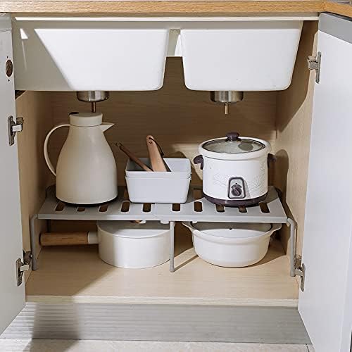 VALINK Étagère de cuisine extensible pour placard, étagère de cuisine, organiseur d'étagère multifonction, étagère de rangement, étagère de rangement, chaussures, canettes, vaisselle, comptoir de - Nail Gallerys