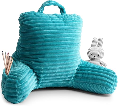 Clara Clark Oreiller de Lecture pour Enfants – Oreiller de Dossier pour s'asseoir dans Le lit, Oreiller de lit en Peluche pour s'asseoir dans Le lit, Coussin de Lecture pour Enfants, Oreiller de - Nail Gallerys