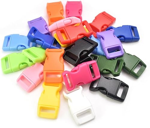 Lot de 10 boucles de fermeture latérales en plastique de 15 mm pour bracelets en paracorde - Nail Gallerys