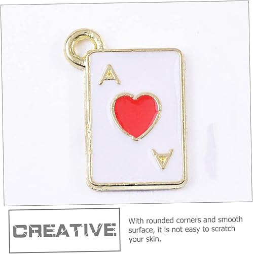 SHINEOFI Lot de 20 pendentifs en forme de poker en alliage pour la création de bijoux, accessoires pour boucles d'oreilles et pendentifs légers et résilients, design créatif et facile à utiliser - Nail Gallerys