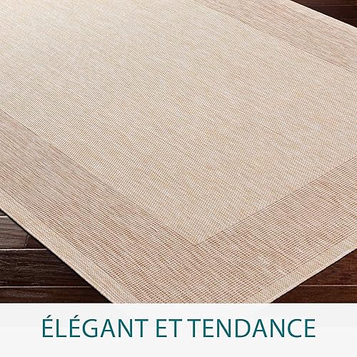 Surya Livabliss Zante Tapis Exterieur Terrasse Balcon, Véranda, Patio - Moderne Abstrait à Motifs Marbre Moucheté - Tapis Jardin Extérieur et Intérieur Boheme Chic Oriental 160x213 cm - Beige, Bleu - Nail Gallerys