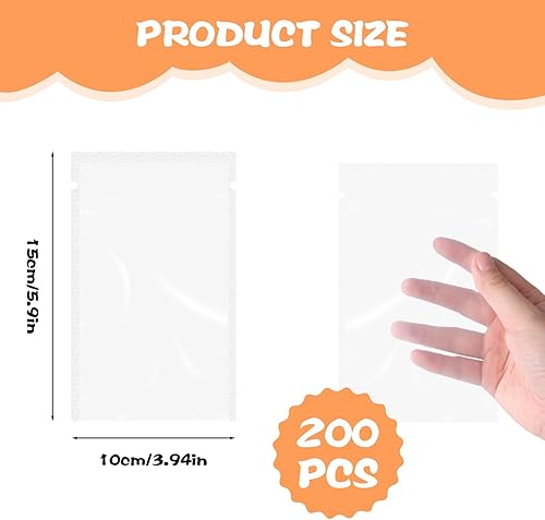 Lot de 200 sacs texturés pour aliments sous vide - 10 x 15 cm - Sacs de rangement sous vide épais en relief - Nail Gallerys