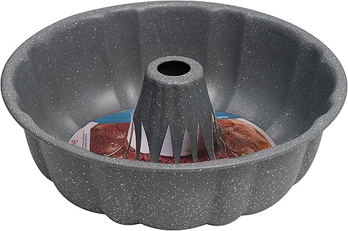 Masterchef Junior - Moule Savarin pour Gâteaux et Brioches - en Acier au Carbone - Moule Couronne - Surface Anti-Adhésive - Diamètre de 26 cm - Compatible Cuisson Four et Lave-vaisselle - Nail Gallerys